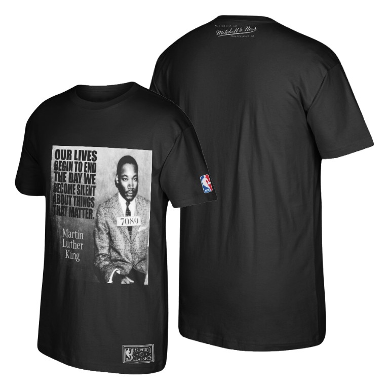 Men's Los Angeles Lakers NBA Matter Be Slient About Martin Luther King Nerver Social Justice Black Basketball T-Shirt YXG8483VZ